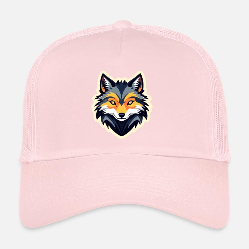 Dessin de loup Casquette trucker 