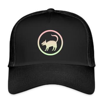Mythical Creature Mythical Beast Bigfoot - Trucker Cap - black/black - Front