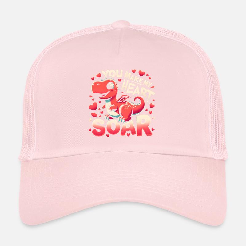 Niedlicher Dinosaurier Valentinstag Humor Geschenk Trucker Cap