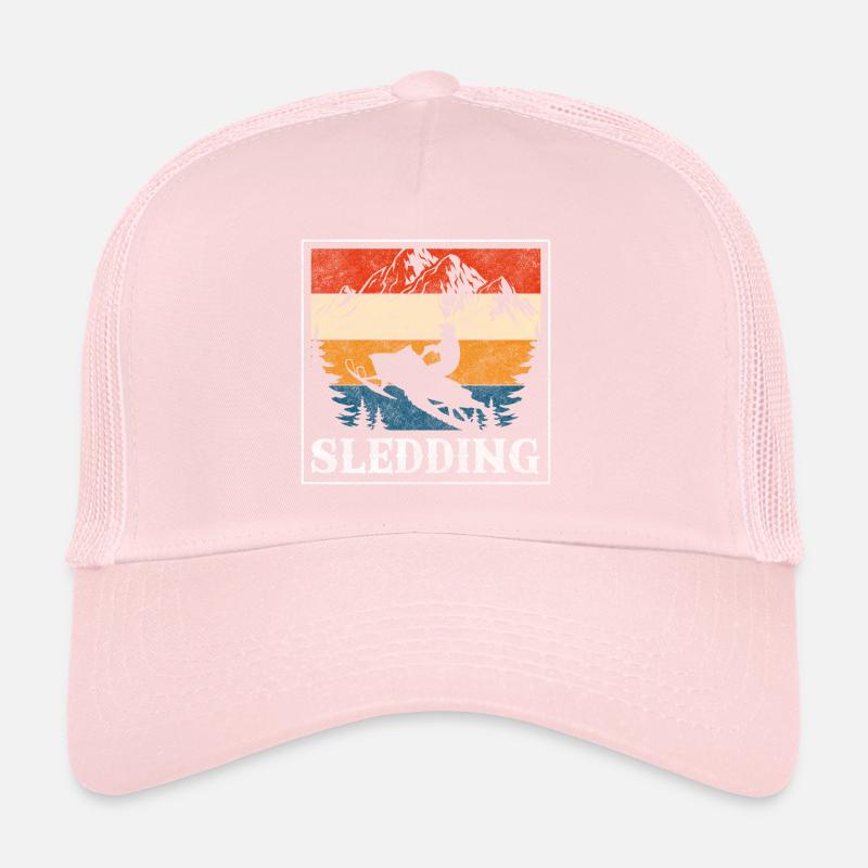 Sledding Ski Holiday Fun Trucker Cap