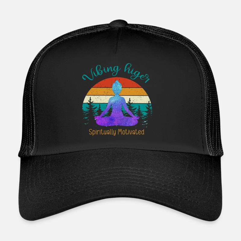 Vibierender Higer, temperamentvoll motiviert, Retro-Hintergrund Trucker Cap