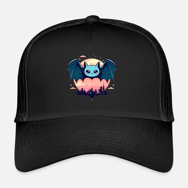 Bat Illustration Trucker Cap