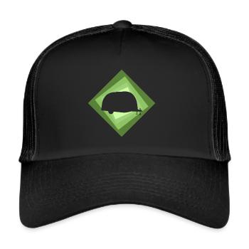 RV Camping Caravan Caravan - Trucker Cap - black/black - Front