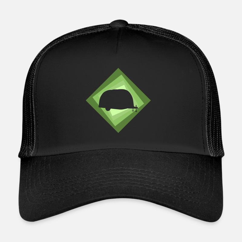 RV Camping Caravan Caravan - Trucker Cap - Schwarz/Schwarz