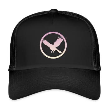Flying, Bird, Flock of Birds - Trucker Cap - black/black - Front