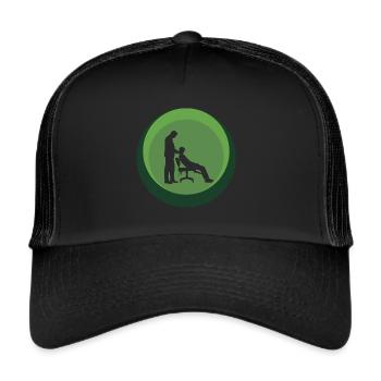 Chiropraktik Chiropraktik Chiropraktik - Trucker Cap - Schwarz/Schwarz - Vorne