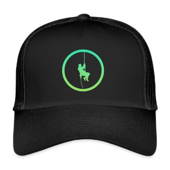 Climbing, rock climbing, rope climbing - Trucker Cap - black/black - Front