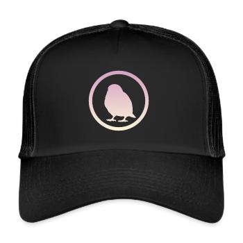 Bird Bird Illustration Bird Illustration - Trucker Cap - black/black - Front