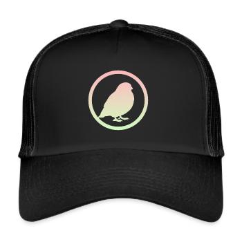 Oiseau, Oiseaux, Ailes - Casquette trucker  - noir/noir - Devant