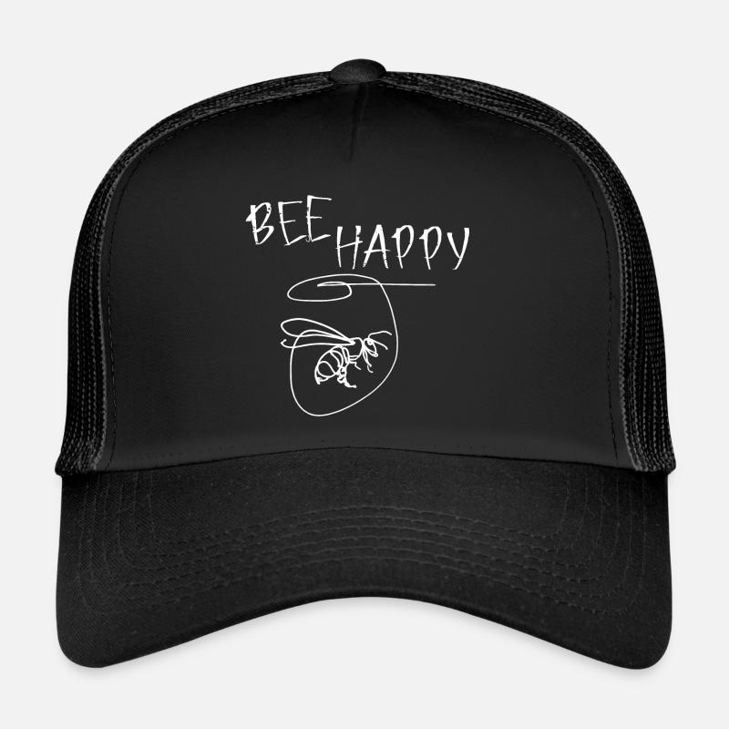 Abeille abstraite heureuse Casquette trucker 