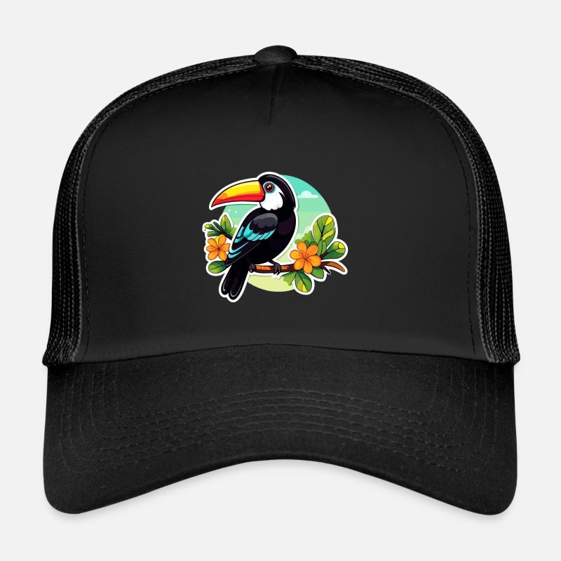 Toucan Bird Illustration Trucker Cap