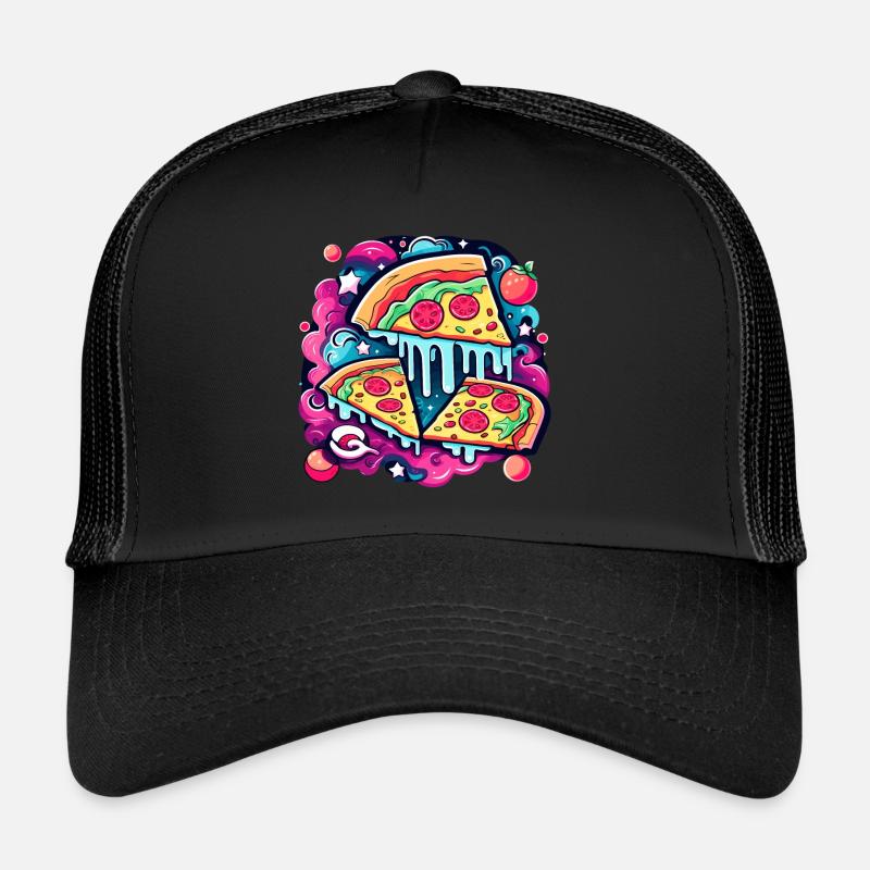 Pizza Slice Zeichnung Trucker Cap