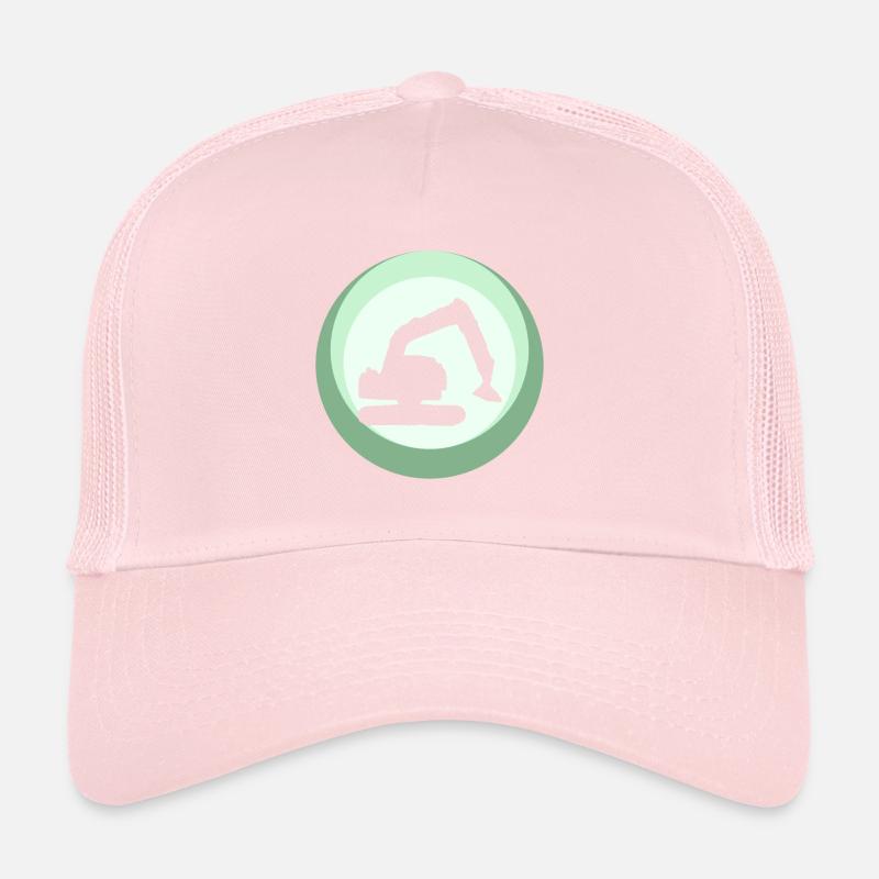 Baustelle Baggerfahrerin Bauarbeiter Trucker Cap