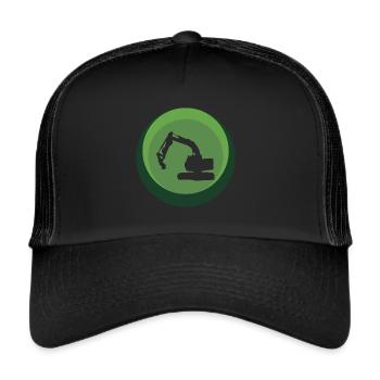 Construction site construction site construction workers - Trucker Cap - black/black - Front
