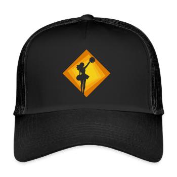 Cheerleader Girl Girl - Trucker Cap - black/black - Front
