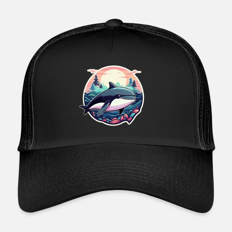 Illustration de baleine Casquette trucker 