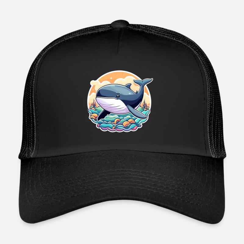 Illustration de baleine Casquette trucker 