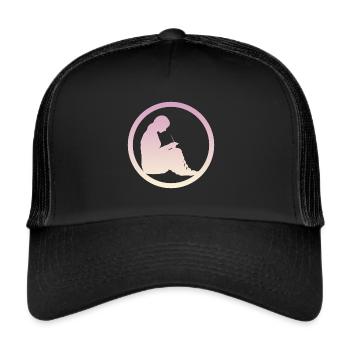 Crochet Crochet Wool - Trucker Cap - black/black - Front