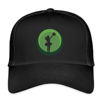 Girlie Cheerleader Cheerleading - Trucker Cap - black/black - Front