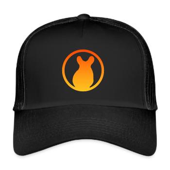 Nagetier Streifenhörnchen Maus - Trucker Cap - Schwarz/Schwarz - Vorne