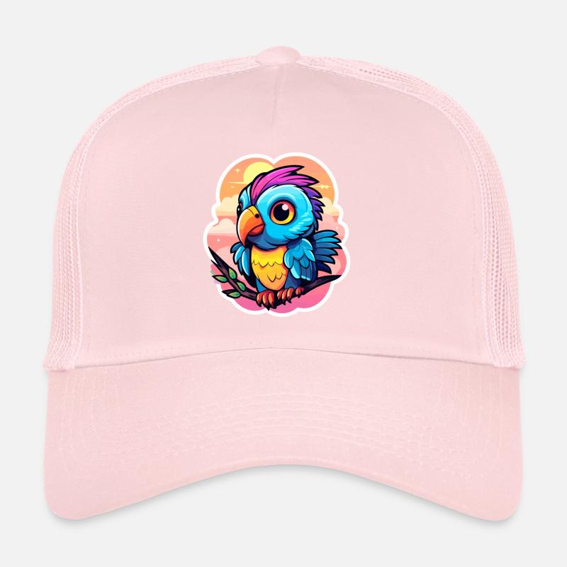 Parrot Bird Illustration Trucker Cap