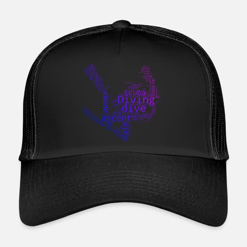 Diver Men's Scuba Diver Scuba Diver Scuba Diver - Trucker Cap - black/black