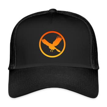 Voler, Animal, Oiseau - Casquette trucker  - noir/noir - Devant