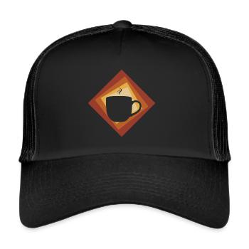 Coffee Coffee Bean Coffee Mug - Trucker Cap - black/black - Front