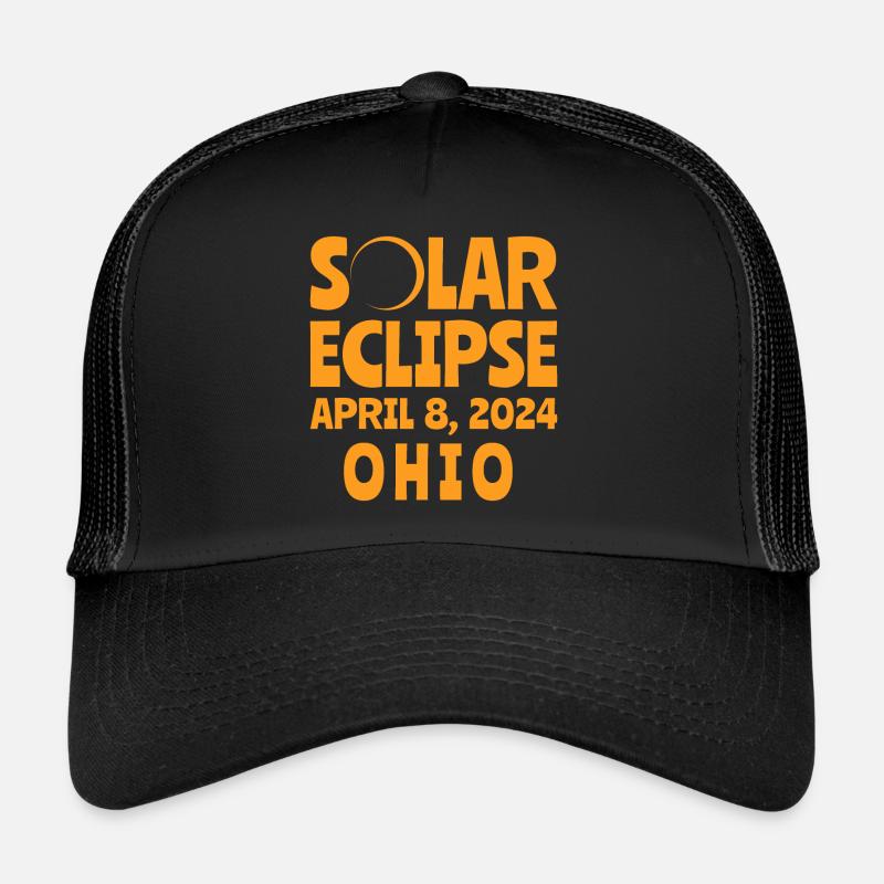 Éclipse Solaire 2024 Ohio Casquette trucker 