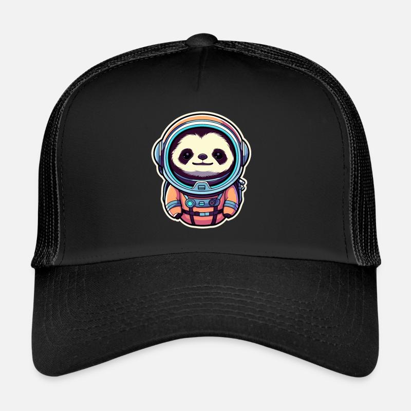 Sloth Astronaut Illustration Trucker Cap