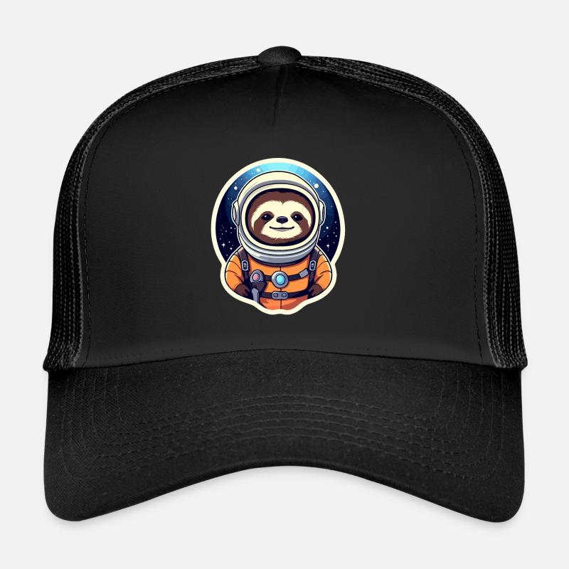 Sloth Astronaut Illustration Trucker Cap