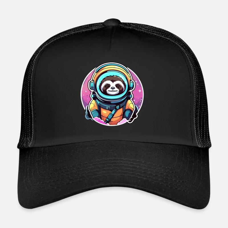 Sloth Astronaut Illustration Trucker Cap