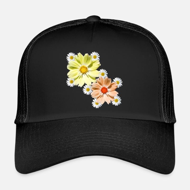 Cosmee with daisies blossom floral floral pattern Trucker Cap