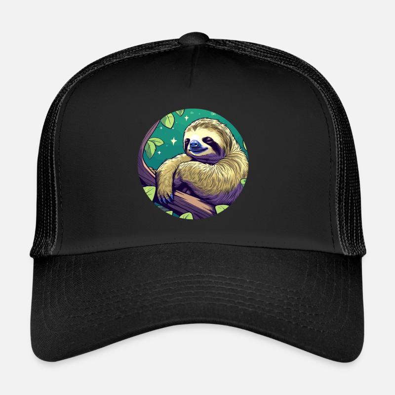 Schlafendes Faultier Illustration Trucker Cap