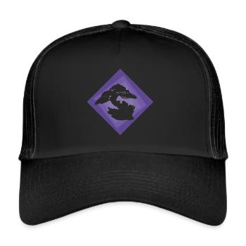 Bonsai Japanische Kunst Bäume - Trucker Cap - Schwarz/Schwarz - Vorne