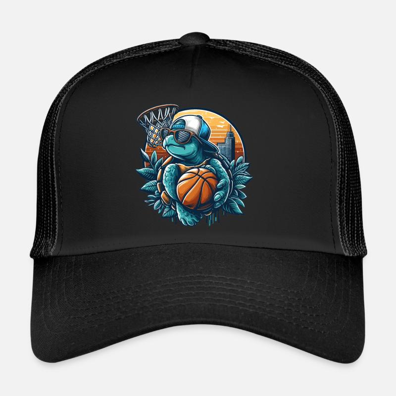 Basketball Turtle Sunglasses Gift Trucker Cap