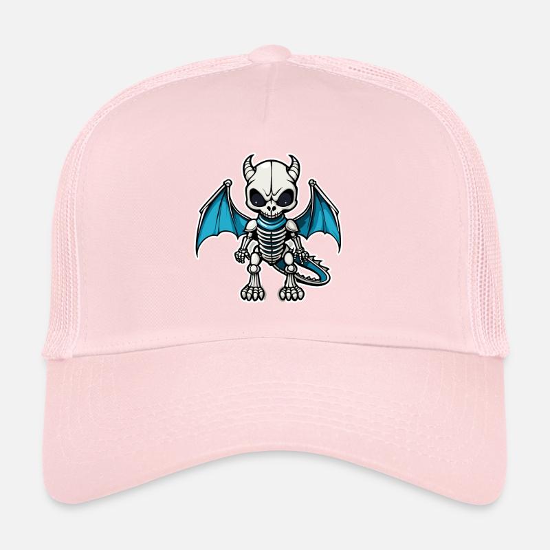 Illustration de squelette de dragon mignon Casquette trucker 