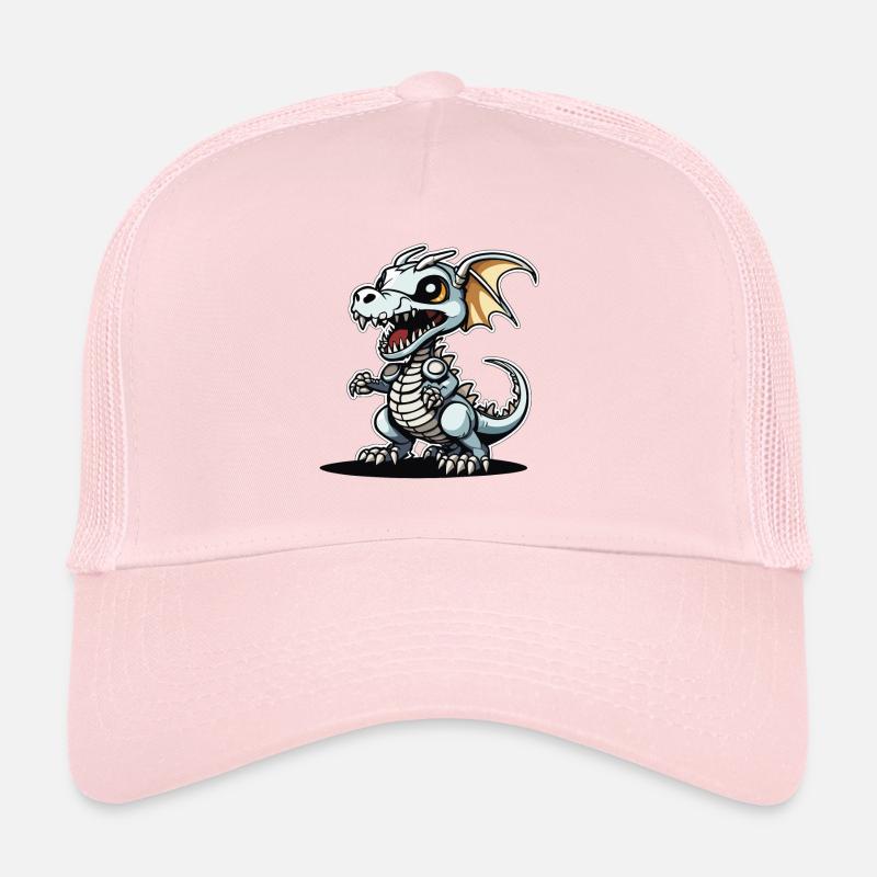 Illustration de squelette de dragon mignon Casquette trucker 