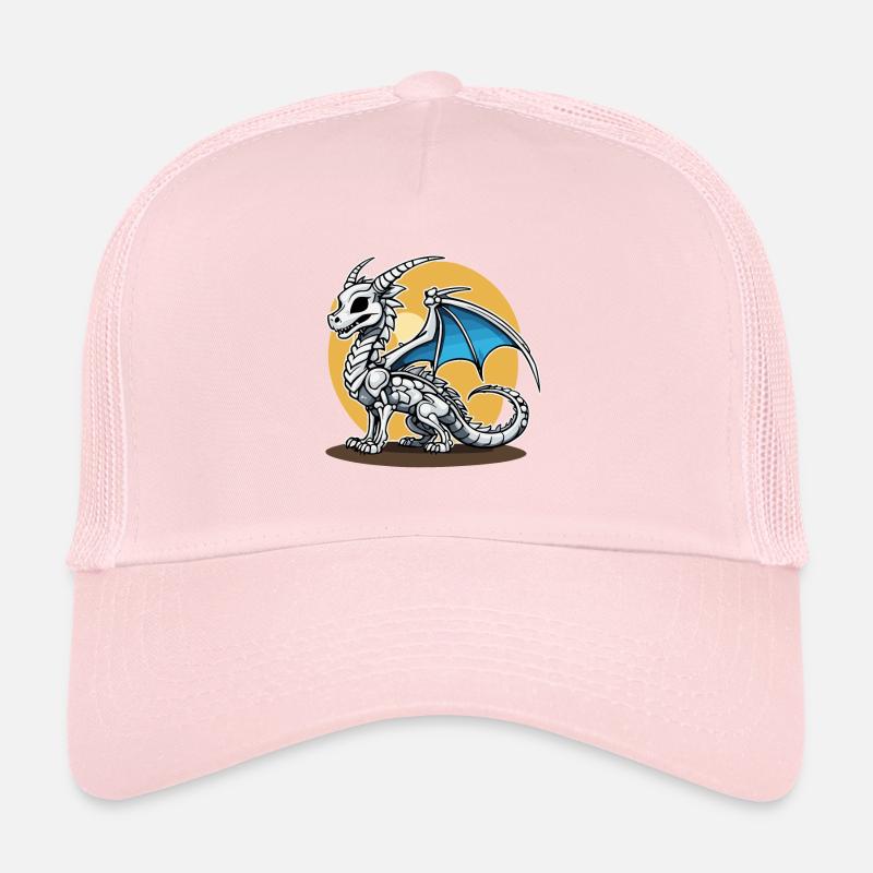 Illustration de squelette de dragon mignon Casquette trucker 