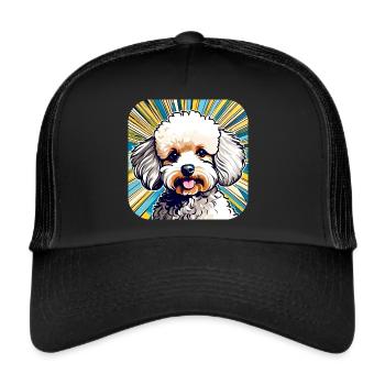 Cute Toy Poodle II - Trucker Cap - black/black - Front