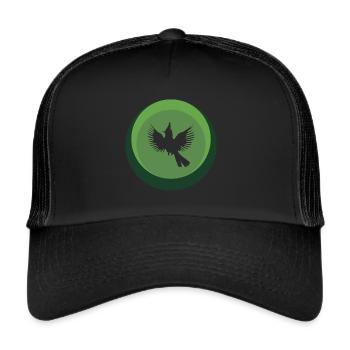 Calopsitte Oiseau Calopsitte - Casquette trucker  - noir/noir - Devant