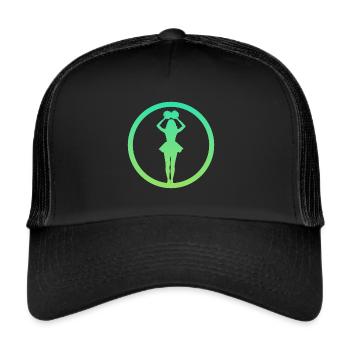 Pompom Pompom Cheerleader - Trucker Cap - black/black - Front