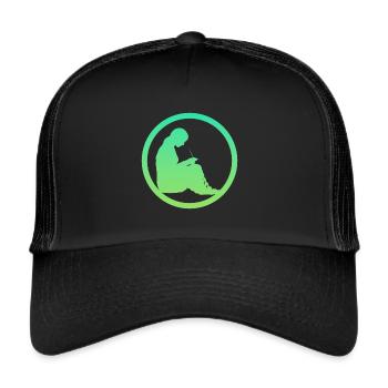 Crochet Wool Sewing - Trucker Cap - black/black - Front