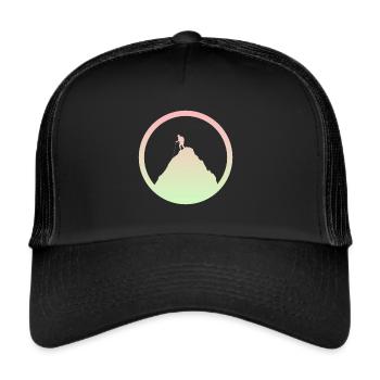 Climbing wall, mountain, rock climbing - Trucker Cap - black/black - Front