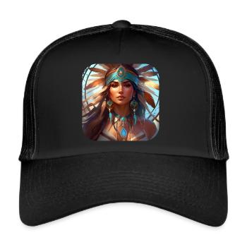 Chaman Fantaisie Mystique - Casquette trucker  - noir/noir - Devant