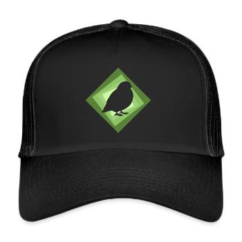 Budgie Bird Illustration Budgie - Trucker Cap - black/black - Front