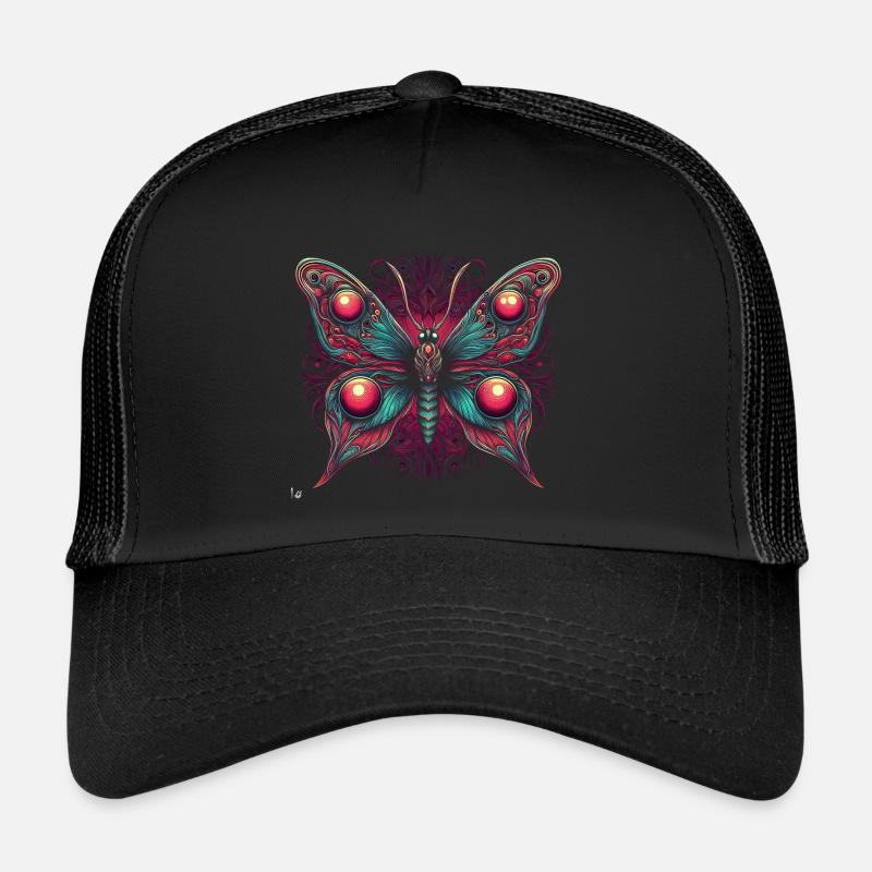 Schauriger Schmetterling mit Totenkopf Trucker Cap