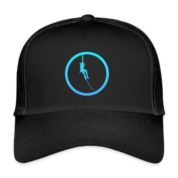 Kletterer Seilklettern Klettern - Trucker Cap - Schwarz/Schwarz - Vorne