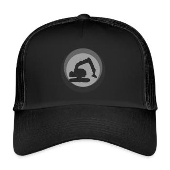 Construction Site Excavator Driver Excavator Driver - Trucker Cap - black/black - Front