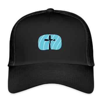 Bible Verse Cross Bible - Trucker Cap - black/black - Front